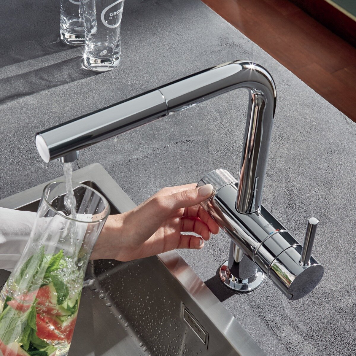 Филтрираща система GROHE Pure Minta L-sp pull-out mou 30382000 ФИЛТРИРАЩА СИСТЕМА GROHE PURE MINTA L-SP PULL-OUT MOU 30382000