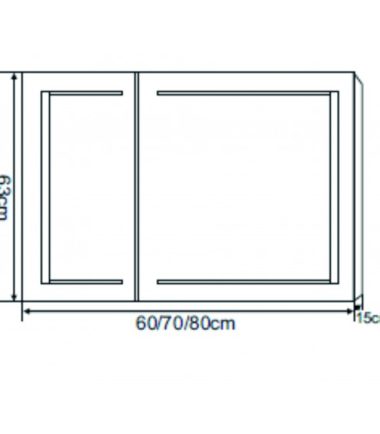 ОГЛЕДАЛЕН PVC ШКАФ ЗА БАНЯ ICMC 6015 - 60 LED