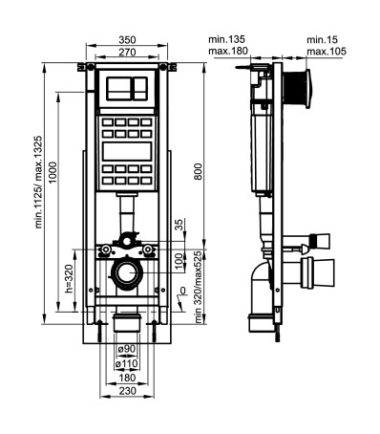 СТРУКТУРА ЗА ВГРАЖДАНЕ С ДВОЕН БУТОН ECO COMPACT WQ5F80400041003