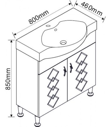 ДОЛЕН ШКАФ ЗА БАНЯ ICP 6549-80