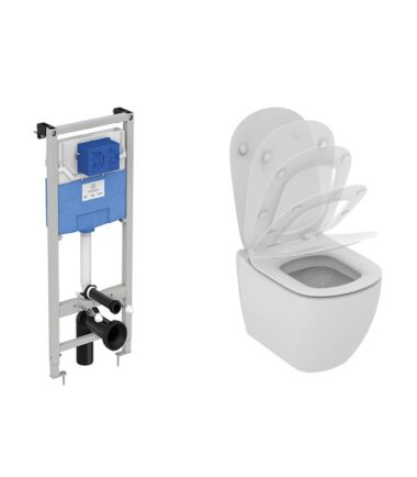 ПРОМО WC КОМПЛЕКТ ЗА ВГРАЖДАНЕ TESI AQUABLADE С УЛТРАТЪНКА ТОАЛЕТНА СЕДАЛКА T386801