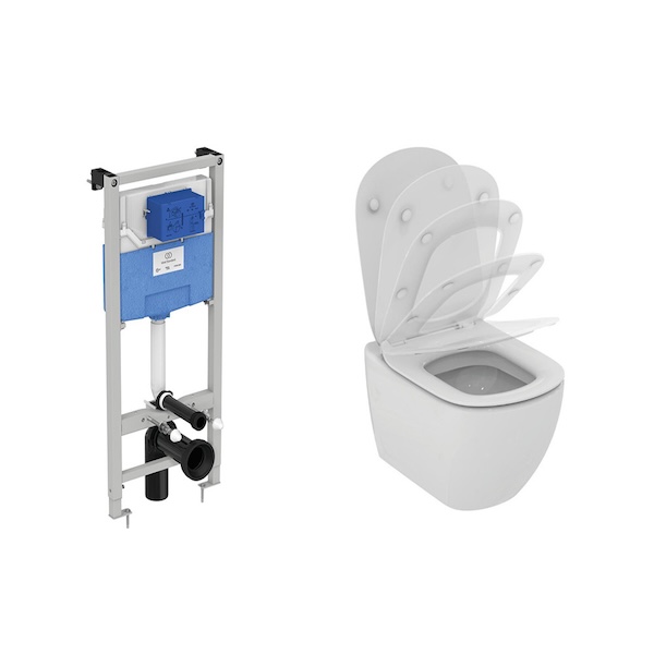 T386801 ПРОМО WC КОМПЛЕКТ ЗА ВГРАЖДАНЕ TESI AQUABLADE С УЛТРАТЪНКА ТОАЛЕТНА СЕДАЛКА T386801