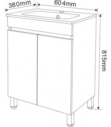 ДОЛЕН PVC ШКАФ ЗА БАНЯ ICP 5981