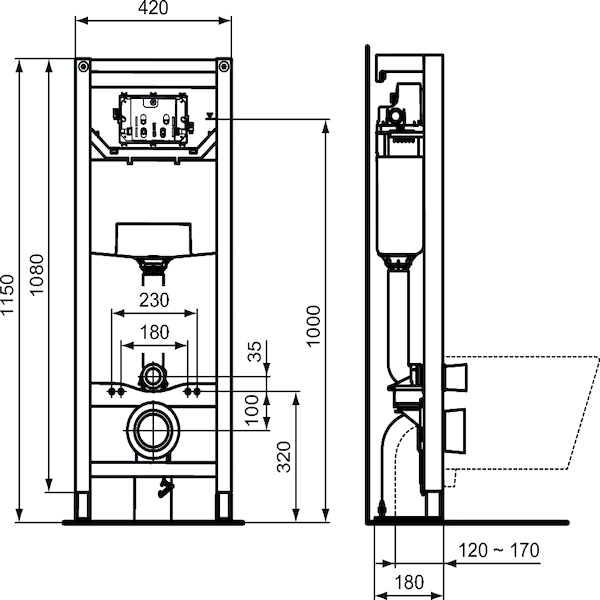 R0096671 СВОБОДНО СТОЯЩА СТРУКТУРА ЗА ВГРАЖДАНЕ PROSYS 120P R009667