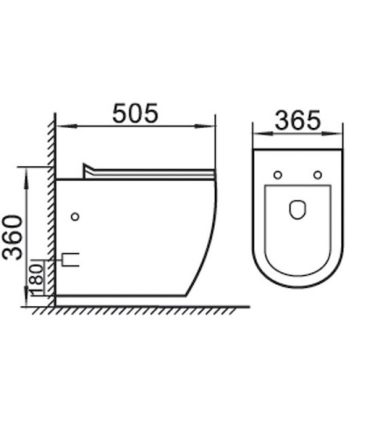 КОНЗОЛНА ТОАЛЕТНА ЧИНИЯ RIMLESS M-103