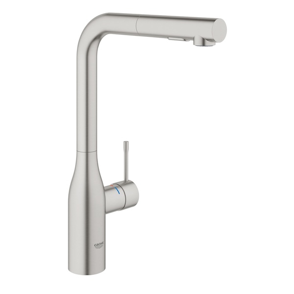 30270DC0 КУХНЕНСКИ СМЕСИТЕЛ С ИЗДЪРПВАЩ СЕ ЧУЧУР ЦВЯТ СТОМАНА GROHE ESSENCE 30270DC0