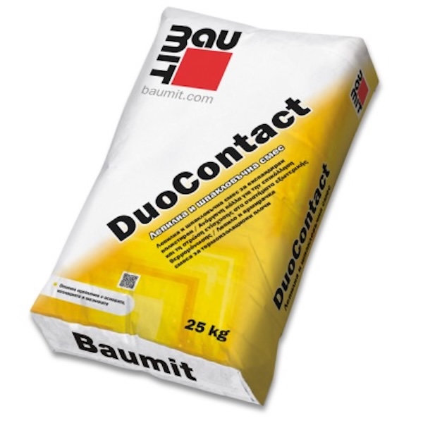 baumit duocontact ЛЕПИЛО И ШПАКЛОВКА БАУМИТ ДУОKОНТАКТ 25 КГ.